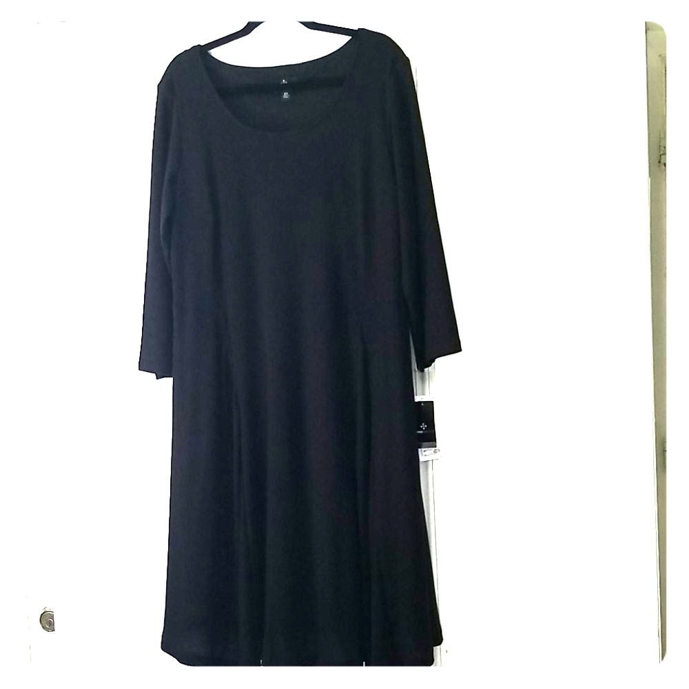 Ribbed fully lined A-line Plus Midi Dress